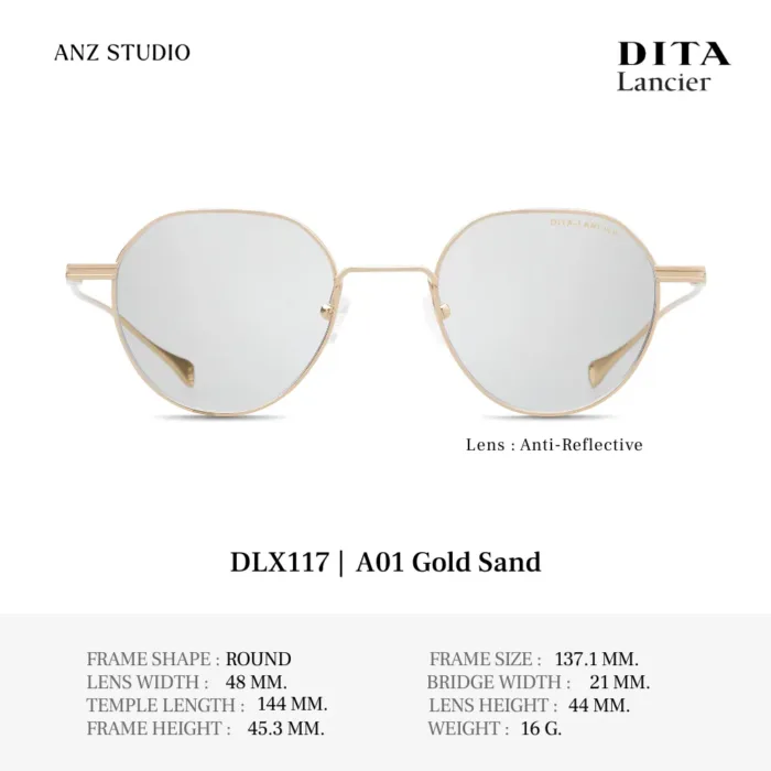 DITA Lancier DLX117 กรอบแว่นตา Titanium ทรง Round  Luxury Sport  ของแท้รับประกัน 1 ปี - Image 2