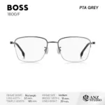BOSS 1800/F กรอบแว่นตา Titanium ทรง Rectangle Semi Rimless - Image 3