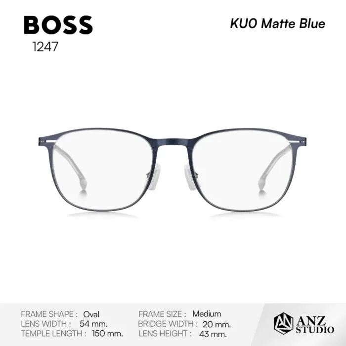 HUGO BOSS รุ่น 1247 กรอบแว่นตา  Metal ทรง Oval Full Rim - Image 3