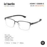 ic! berlin Kenny IC5028-D กรอบแว่นตา Metal ทรง Rectangle / Square Minimal Screwless Design - Image 4