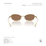 แว่นกันแดด SWAROVSKI รุ่น SK7042 กรอบโลหะทรง Pillow ดีไซน์ Luxury Crystal ของแท้ รับประกัน 2 ปี - Image 5