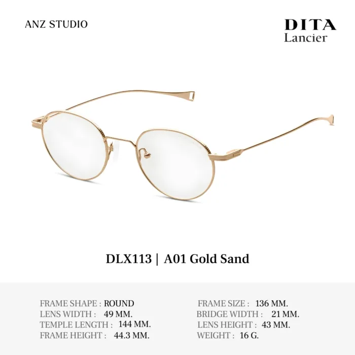 DITA Lancier DLX113 กรอบแว่นตา Titanium ทรง Round Luxury Sport  ของแท้รับประกัน 1 ปี - Image 3