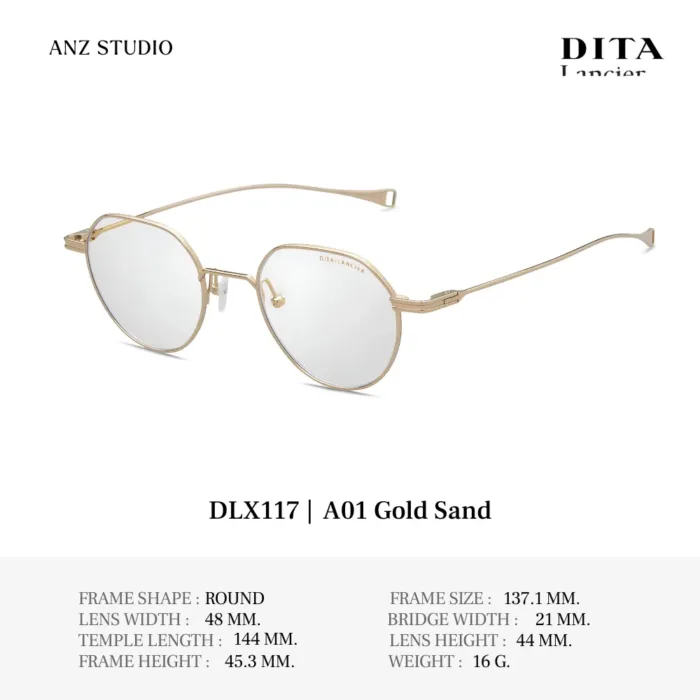 DITA Lancier DLX117 กรอบแว่นตา Titanium ทรง Round  Luxury Sport  ของแท้รับประกัน 1 ปี - Image 3