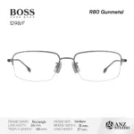กรอบแว่นตา  BOSS 1298/F  Titanium ทรง Rectangle Semi Rimless - Image 4
