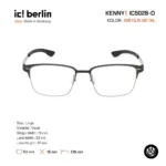 ic! berlin Kenny IC5028-D กรอบแว่นตา Metal ทรง Rectangle / Square Minimal Screwless Design - Image 5