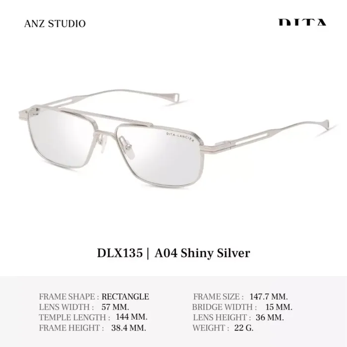 DITA Lancier DLX135 กรอบแว่นตา Titanium ทรง Rectangle / Navigator Sport Luxury Made in Japan - Image 6