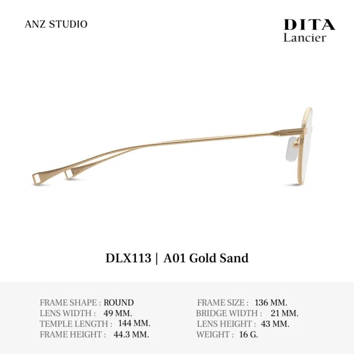 DITA Lancier DLX113 กรอบแว่นตา Titanium ทรง Round Luxury Sport  ของแท้รับประกัน 1 ปี - Image 4