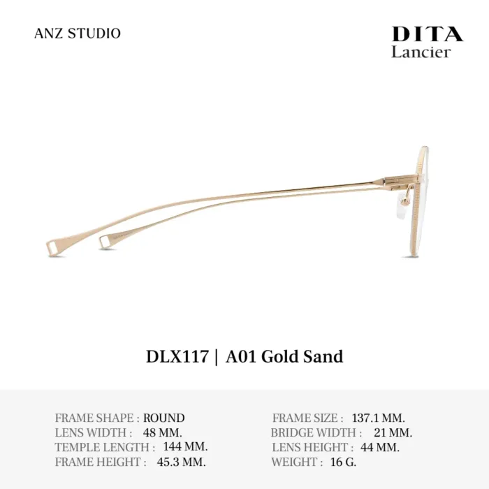 DITA Lancier DLX117 กรอบแว่นตา Titanium ทรง Round  Luxury Sport  ของแท้รับประกัน 1 ปี - Image 4