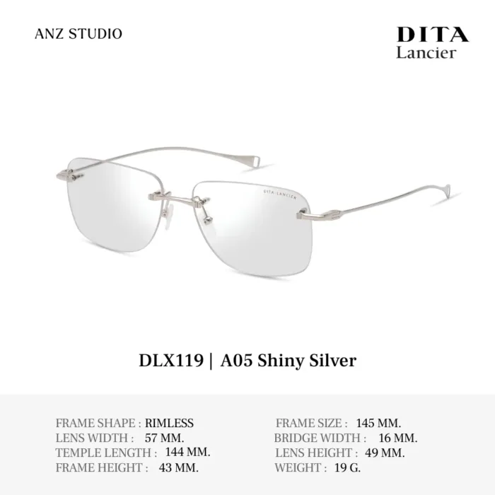 DITA Lancier DLX119 กรอบแว่นตา Titanium ทรง Rimless Luxury ของแท้รับประกัน 1 ปี - Image 3