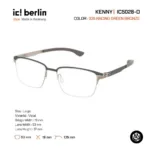 ic! berlin Kenny IC5028-D กรอบแว่นตา Metal ทรง Rectangle / Square Minimal Screwless Design - Image 6