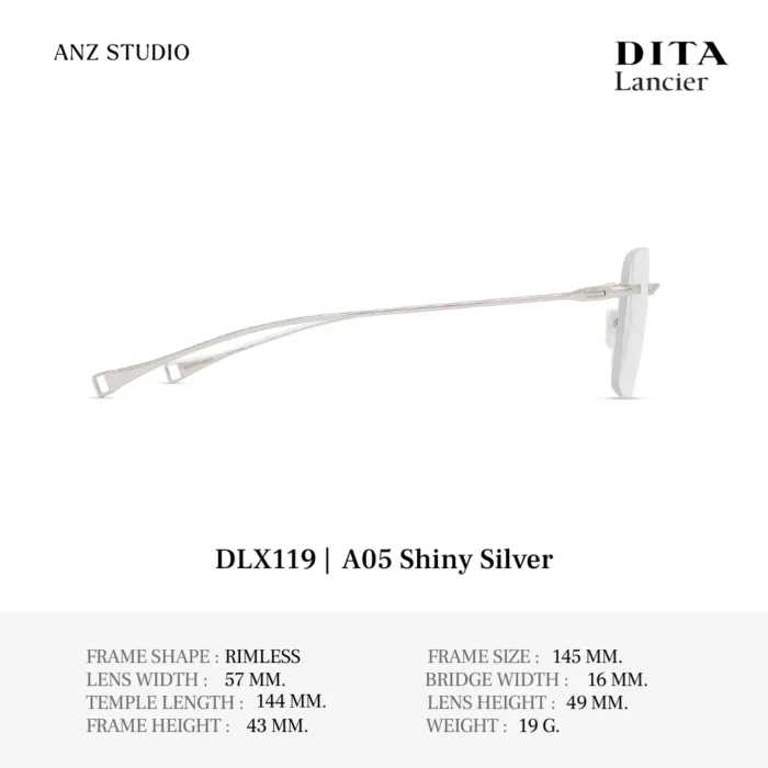 DITA Lancier DLX119 กรอบแว่นตา Titanium ทรง Rimless Luxury ของแท้รับประกัน 1 ปี - Image 4