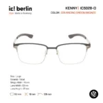 ic! berlin Kenny IC5028-D กรอบแว่นตา Metal ทรง Rectangle / Square Minimal Screwless Design - Image 7