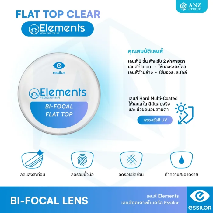 (STOCK) ตัดเลนส์สายตา Elements by Essilor เลนส์ Progressive และ Bi-Focal - Image 5