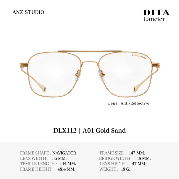 DITA Lancier DLX112 กรอบแว่นตา Titanium ทรง Navigator Luxury Sport  ของแท้รับประกัน 1 ปี - Image 2