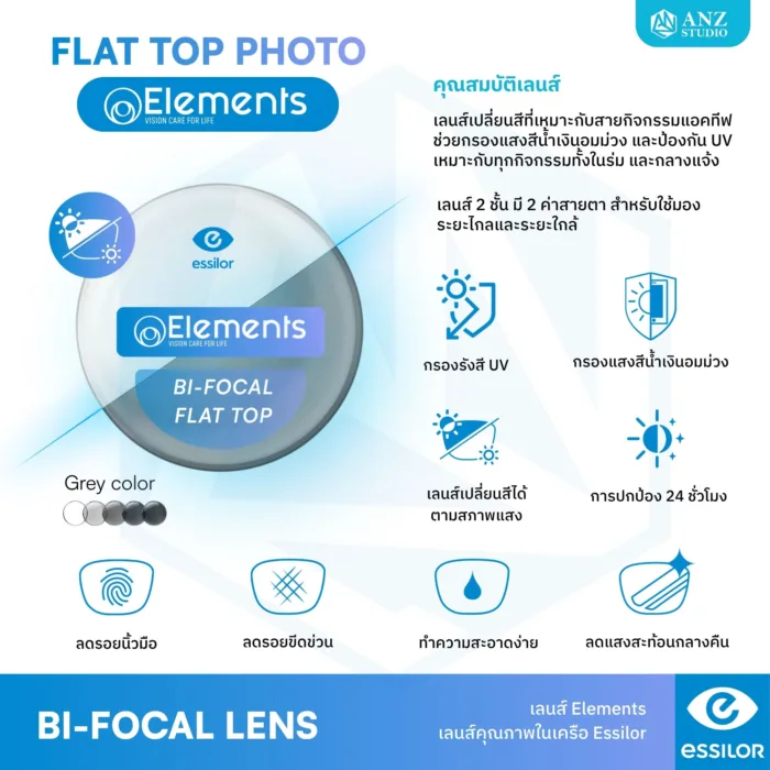 (STOCK) ตัดเลนส์สายตา Elements by Essilor เลนส์ Progressive และ Bi-Focal - Image 6