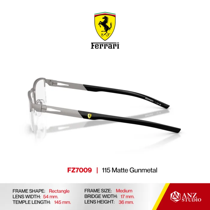 กรอบแว่นตา FERRARI FZ7009 ทรง Rectangle ดีไซน์ Racing น้ำหนักเบา ของแท้รับประกัน 2 ปี - Image 9