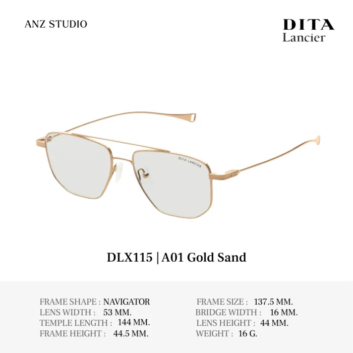 DITA Lancier DLX115 กรอบแว่นตา Titanium ทรง Navigator  Luxury Sport ของแท้รับประกัน 1 ปี - Image 3