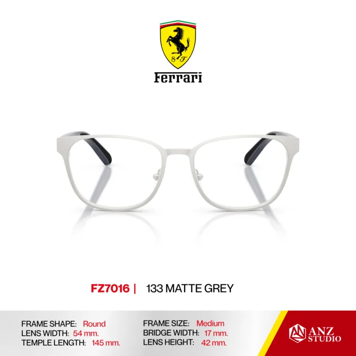 กรอบแว่นตา FERRARI FZ7016 ทรง Round ดีไซน์ Racing น้ำหนักเบา ของแท้รับประกัน 2 ปี - Image 6