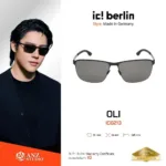 ic! berlin Oli IC0213 แว่นตากันแดด Metal ทรง Rectangle Minimal Screwless Design