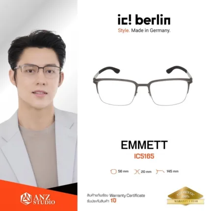 ic! berlin Emmett IC5165 กรอบแว่นตา Metal ทรง Panto Minimal Screwless Design