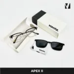 กรอบแว่นตา vanta. APEX II พร้อม Clip-on แม่เหล็ก เลนส์ Polarized Titanium IP ทรง Browline Rectangle ตัดเลนส์สายตาได้ - Image 9