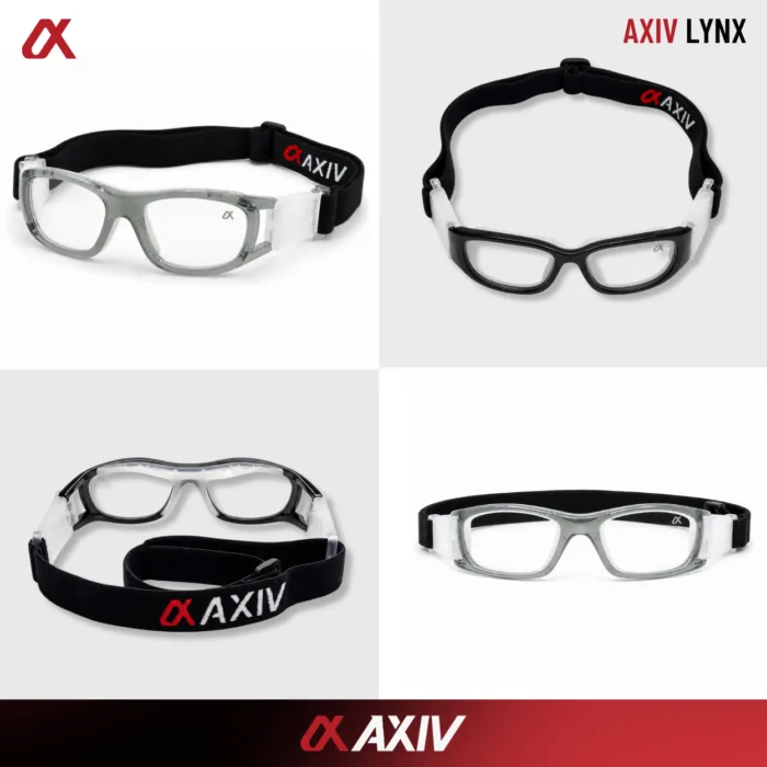 AXIV Kids LYNX  แว่นตากีฬาสำหรับเด็ก แว่นกีฬาสายตา ตัวแว่นใช้สายรัดยางยืดแบบปรับระดับ  กรอบโค้งกระชับ ตัดเลนส์ตามค่าสายตาได้ - Image 7