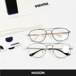 กรอบแว่นตาโลหะ vanta. MASON ทรง Navigator Aviator Double Bridge ตัดเลนส์สายตาได้ - Image 9