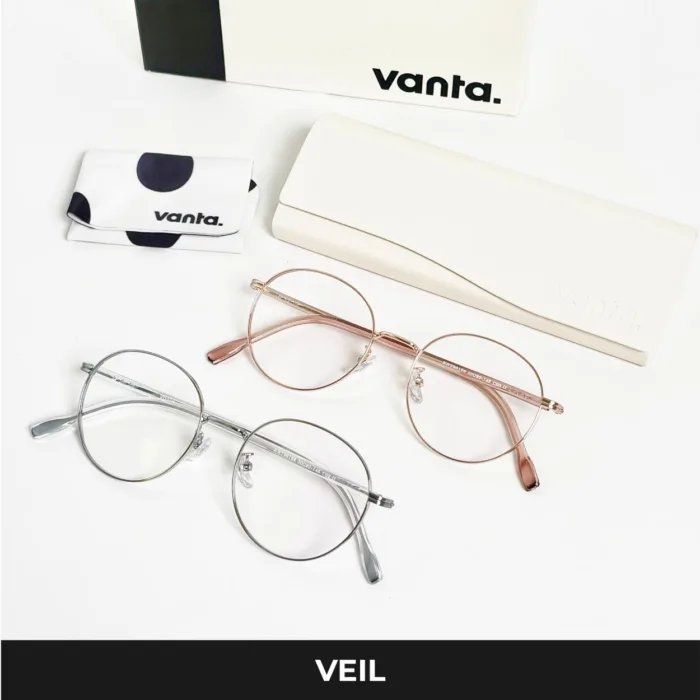 กรอบแว่นตาโลหะ vanta. VEIL น้ำหนักเบา ทรง Round ตัดเลนส์สายตาได้ - Image 9