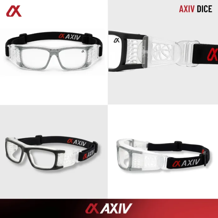 AXIV DICE แว่นกีฬาสายตา ตัวแว่นใช้สายรัดยางยืดแบบปรับระดับ  กรอบโค้งกระชับ ตัดเลนส์ตามค่าสายตาได้ - Image 8