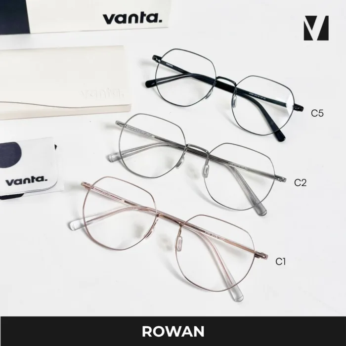 กรอบแว่นตาโลหะ vanta. ROWAN น้ำหนักเบา ทรง Geometric Square ตัดเลนส์สายตาได้ - Image 9