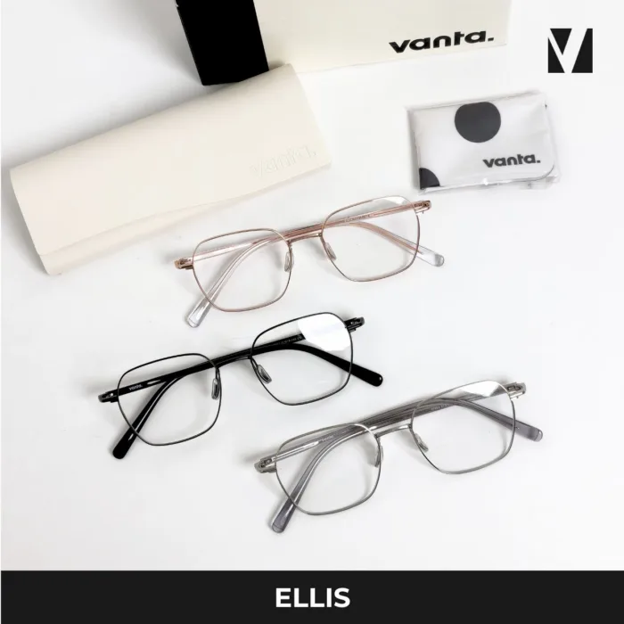กรอบแว่นตาโลหะ vanta. Ellis น้ำหนักเบา ทรง Geometric Square ตัดเลนส์สายตาได้ - Image 10