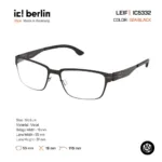 ic! berlin Leif IC5332 กรอบแว่นตา Metal ทรง Rectangle Minimal Screwless Design - Image 2
