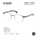 ic! berlin Wanda IC5333 กรอบแว่นตา Metal ทรง Rounded Minimal Screwless Design - Image 2