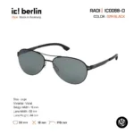 ic! berlin Radi IC0068-D แว่นตากันแดด Metal ทรง Aviator Minimal Screwless Design - Image 2