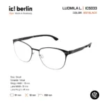 ic! berlin Ludmila L. IC5033 กรอบแว่นตา Metal ทรง Rounded Minimal Screwless Design - Image 2