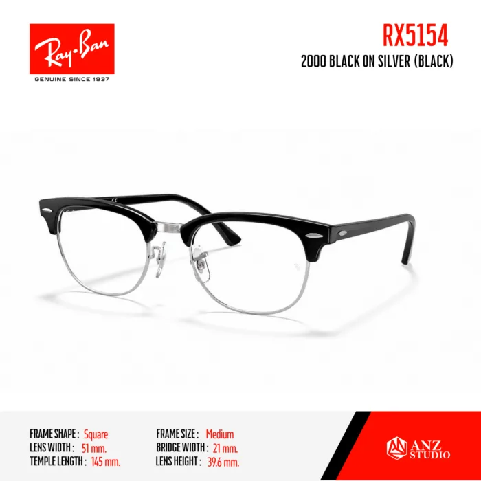 RayBan RX5154 กรอบแว่นสายตา ทรง Browline / Square - Image 7