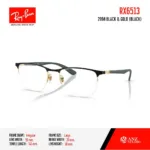 RayBan RX6513 กรอบแว่นสายตา ทรง Semi Rimless - Image 3