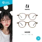 แว่นกรองแสงสีฟ้า vanta. Muse Titanium / TR น้ำหนักเบา ทรง Panto Round ตัดเลนส์สายตาได้