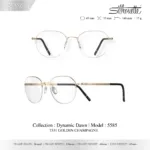 Silhouette Dynamic Dawn 5585 กรอบแว่นสายตา Silhouette ของแท้ ทรง Round กรอบ Titanium Half Rim น้ำหนักเบา รับประกัน 1 ปี - Image 2