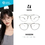 กรอบแว่นตาโลหะ vanta. MASON ทรง Navigator Aviator Double Bridge ตัดเลนส์สายตาได้