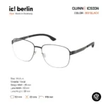 ic! berlin Quinn IC5334 กรอบแว่นตา Metal ทรง Rounded Square Minimal Screwless Design - Image 2