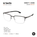 ic! berlin Emmett IC5165 กรอบแว่นตา Metal ทรง Panto Minimal Screwless Design - Image 2