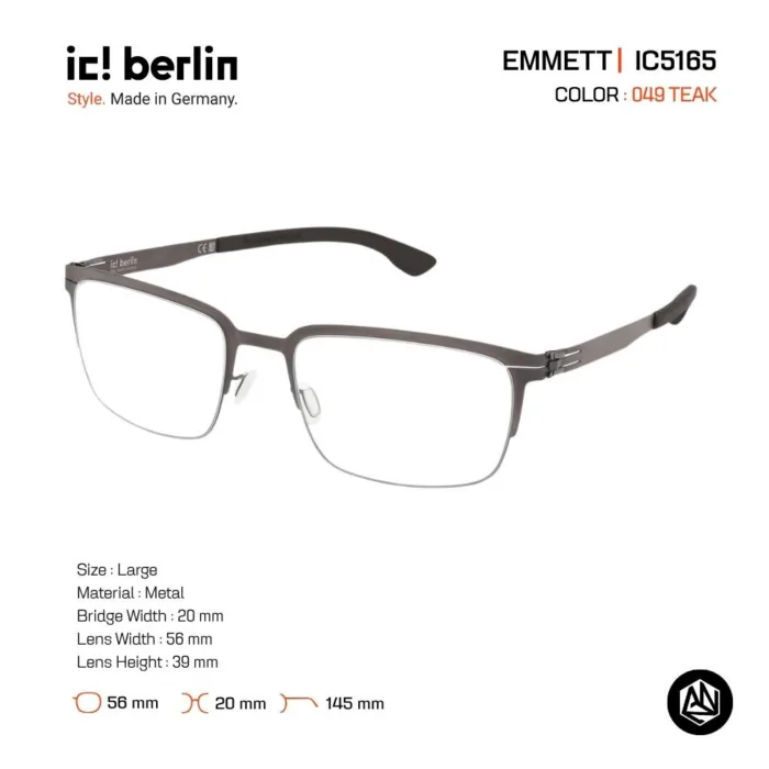 ic! berlin Emmett IC5165 กรอบแว่นตา Metal ทรง Panto Minimal Screwless Design - Image 2