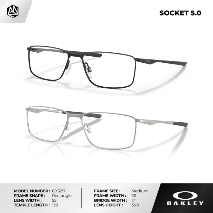 กรอบแว่นตา OAKLEY OX3217 SOCKET 5.0 กรอบโลหะ เบาพิเศษ แข็งแรง ของแท้รับประกัน 2 ปี - Image 2