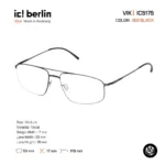 ic! berlin Vik IC5175 กรอบแว่นตา Metal ทรง Rounded Square Minimal Screwless Design - Image 2