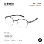ic! berlin Ari IC5161 กรอบแว่นตา Metal ทรง Rounded Minimal Screwless Design - Image 2