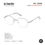 ic! berlin Vin IC5159 กรอบแว่นตา Metal Round Minimal Screwless Design - Image 2