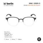 ic! berlin Sing IC5321-D กรอบแว่นตา Metal ทรง Rounded Minimal Screwless Design - Image 3