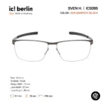ic! berlin Sven H. IC5095 กรอบแว่นตา Metal ทรง Rectangle Minimal Screwless Design - Image 3