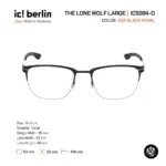 ic! berlin The Lone Wolf Large IC5064-D กรอบแว่นตา Metal ทรง Rounded Square Minimal Screwless Design - Image 3